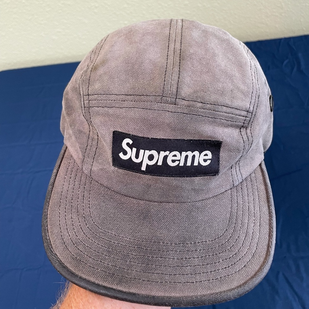 Supreme Black Washed Camp Hat